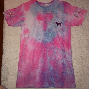 Victoria Secret PINK Custom Tie Dyed T Shirt
